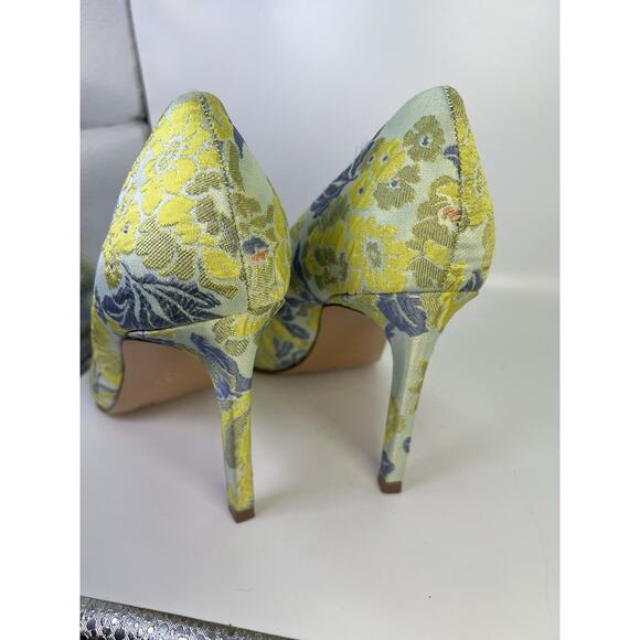 Katy Perry Marcela Studded Pump Heels Size 10 Green Floral Rhinestones KP2154 - Picture 5 of 7